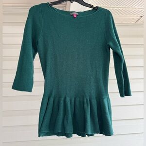 Vince Camuto Green Knit Top | Size Small